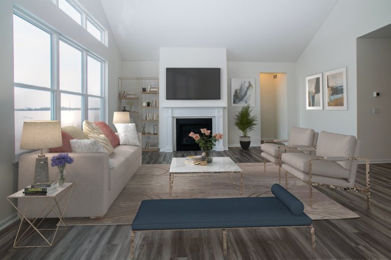 living room staged
